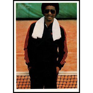 1978 Adidas ATP Tennis Arthur Ashe A15 Warm Up Suit Vintage Print Ad Photo Art